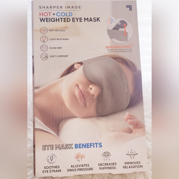 BRAND NEW Sharper Image Hot + Cold Weighted Eye Mask V84710 NIB - Picture 1 of 5